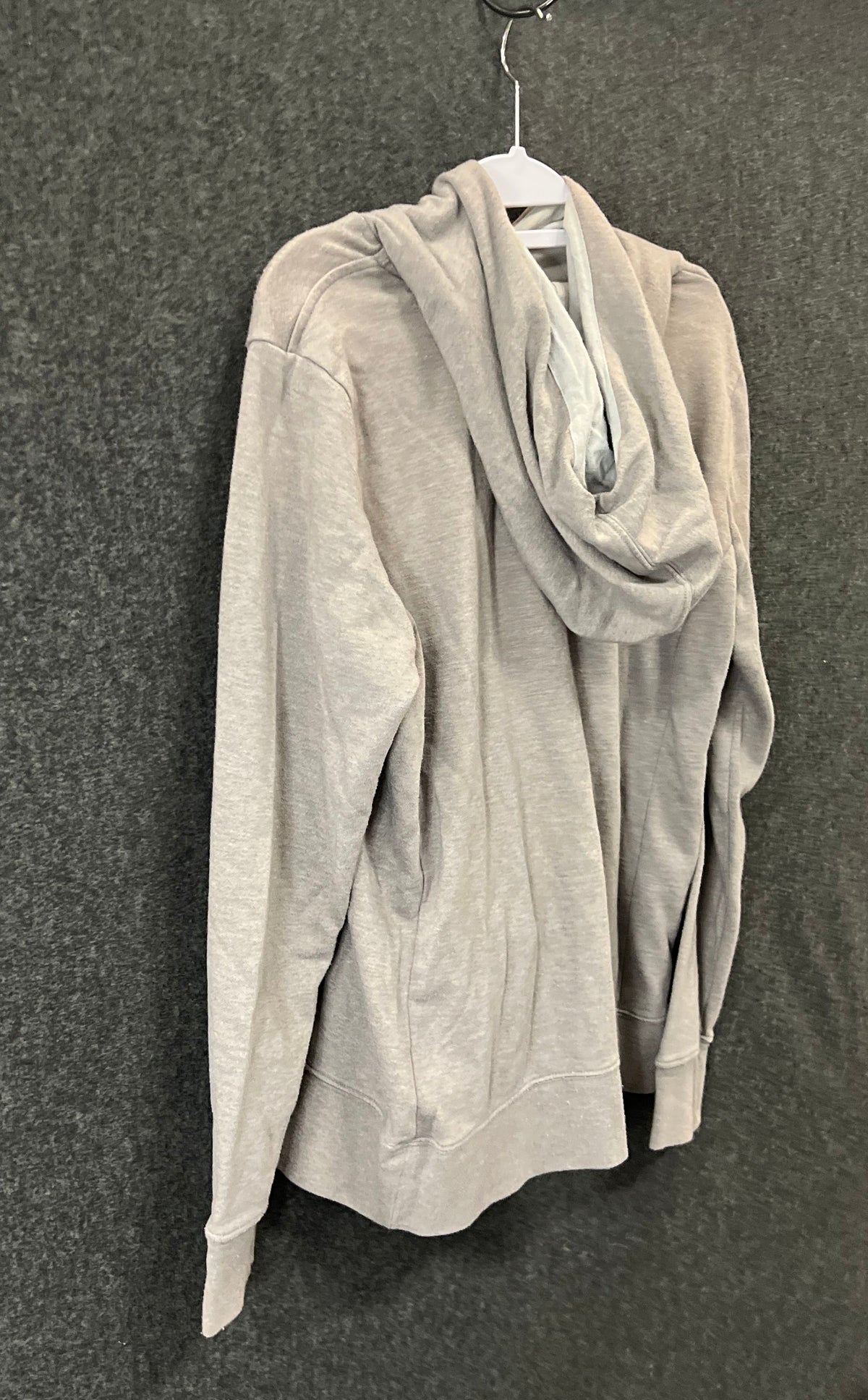The North Face Women's Heather Gray Large Logo Pullover Hoodie Sz L