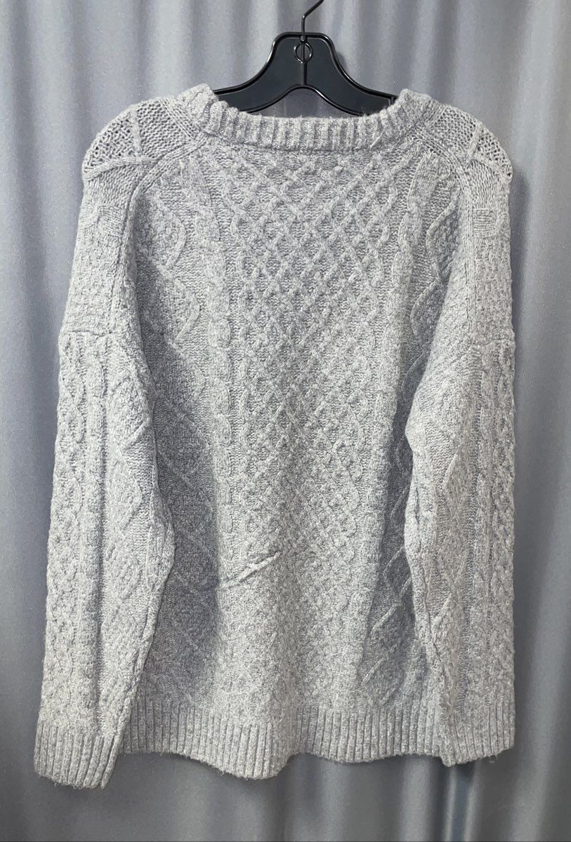 Pink Republic Women's Sweater Gray Cable Knit Pullover NWT Size M