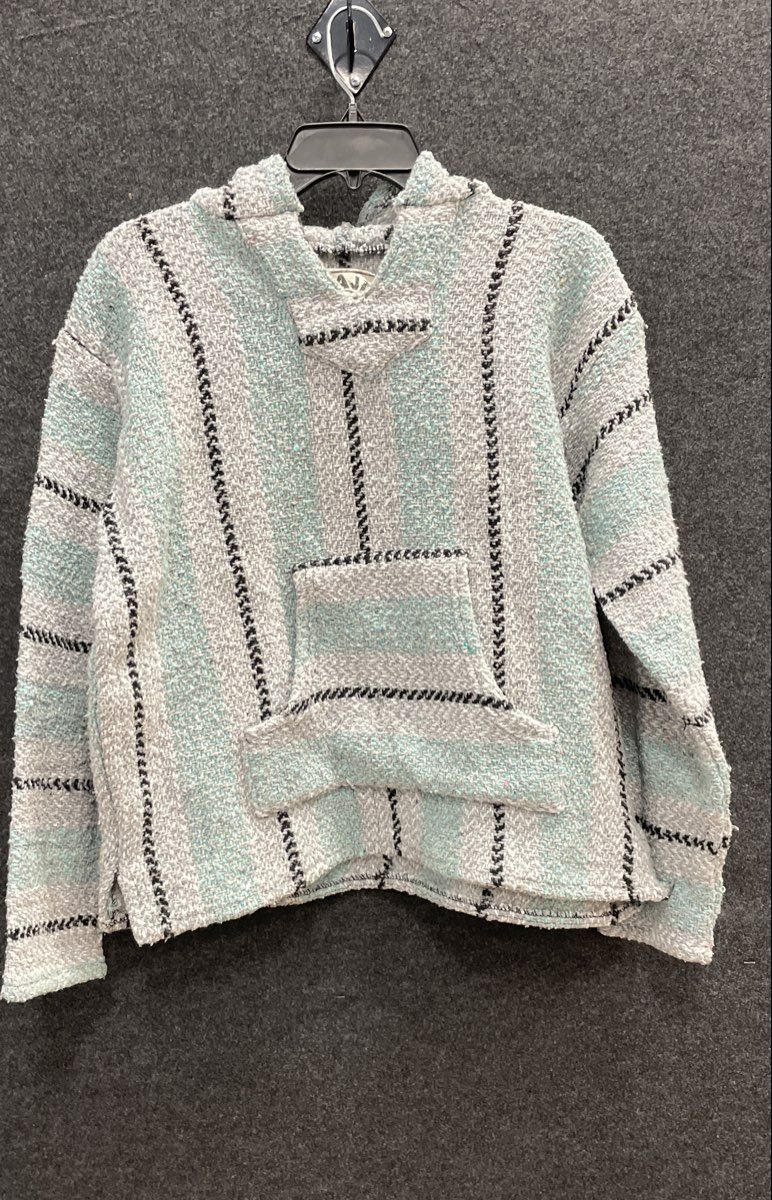 Earth Ragz & Baja Joe Men's Baja Hoodie Lot 3 Striped Woven Drug Rugs Sz S