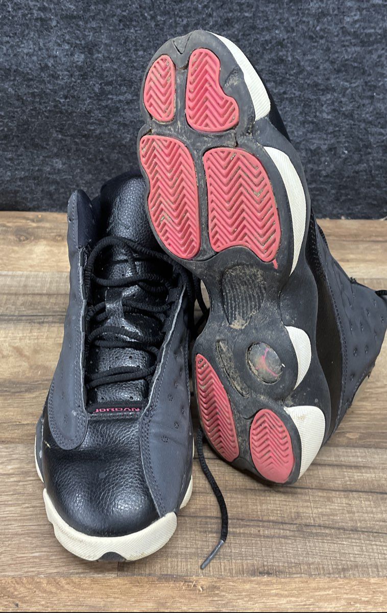 Air Jordan 13 Retro GS Black Fusion Pink Basketball Sneakers Size 7Y