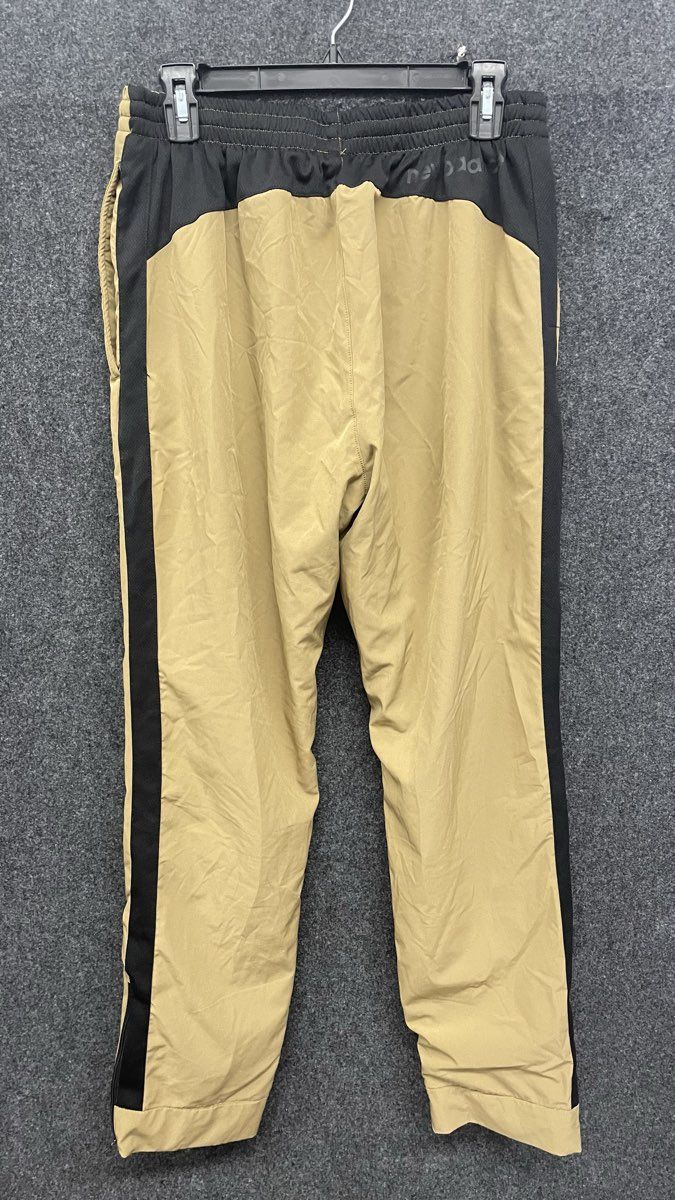 New Balance Men's Tan All Motion Mesh Lined Joggers Black Side Stripe Sz L