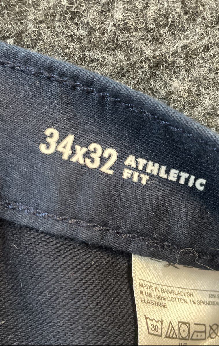 Banana Republic Men's Navy Blue Athletic Fit Travel Jean Pants Sz 34x32