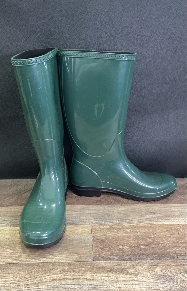 UGG Shaye Pine Green Tall Waterproof Rubber Rain Boots Women's Size 9