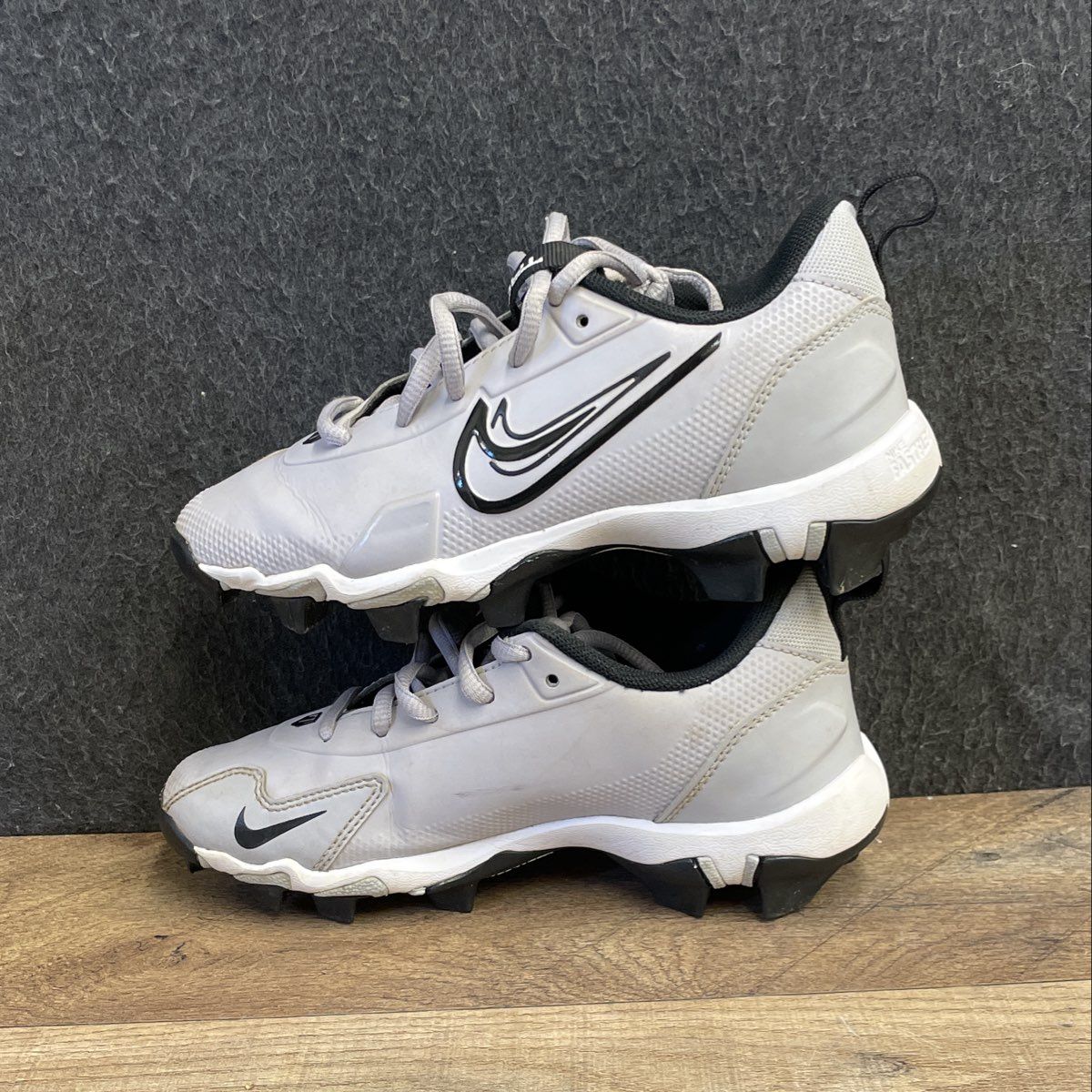 Nike Force Trout 9 Keystone Wolf Grey White Youth Baseball Cleats Size 1Y