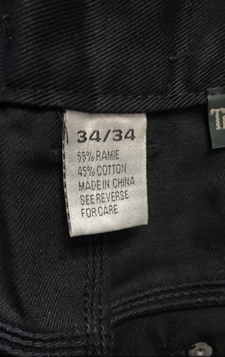 Timberland Men's Black Carpenter Workwear Pants Ramie Cotton Sz 34x34