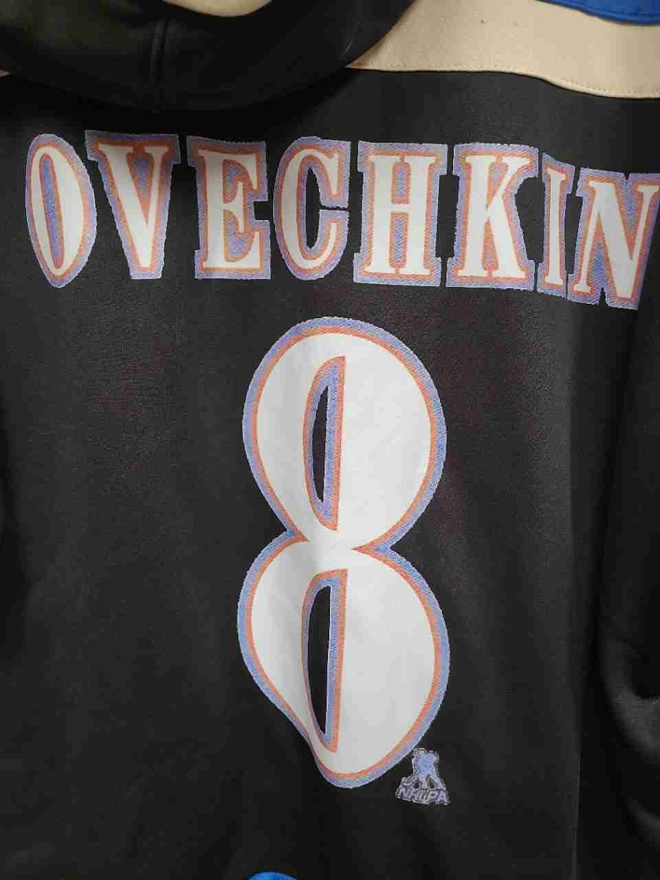 Washington Capitals Men's Alex Ovechkin #8 Hockey Jersey Hoodie Black Sz 3XL
