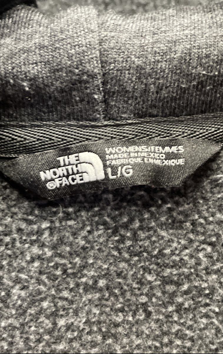 The North Face Women's Gray American Flag USA Logo Pullover Hoodie Size L