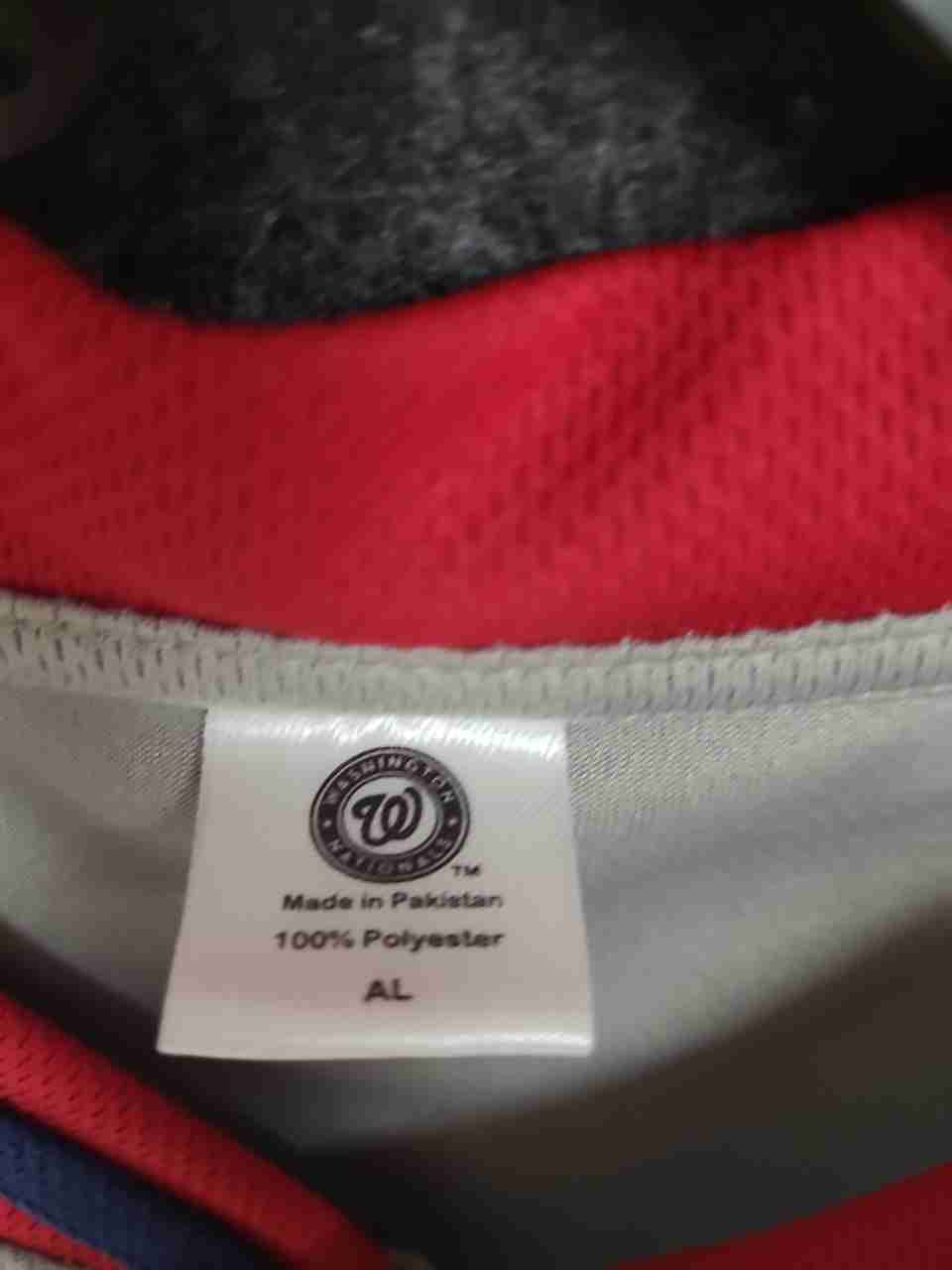Franklin Men's Washington Nationals Gray Baseball Jersey #9 Button Front Sz L