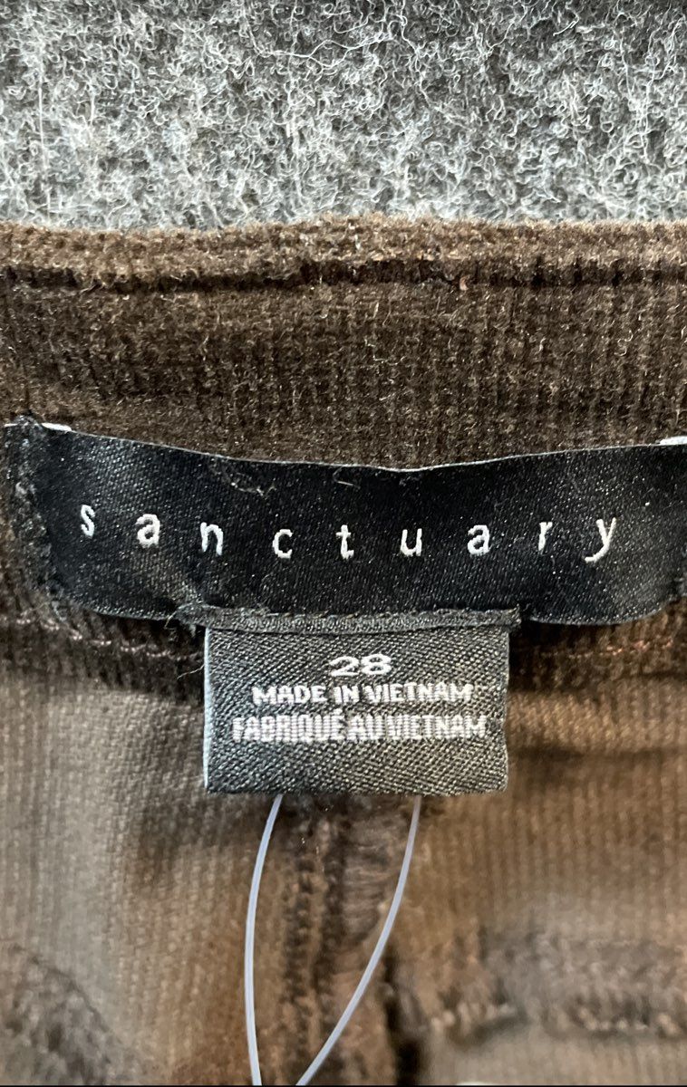 Sanctuary Women's Braxton Bootcut Corduroy Pants Brown NWT Size 28