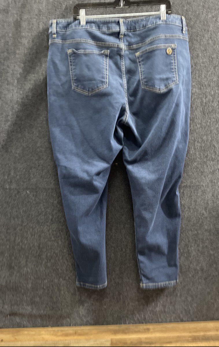 Michael Kors Women's Izzy Skinny Blue Stretch Denim Jeans Sz 22W