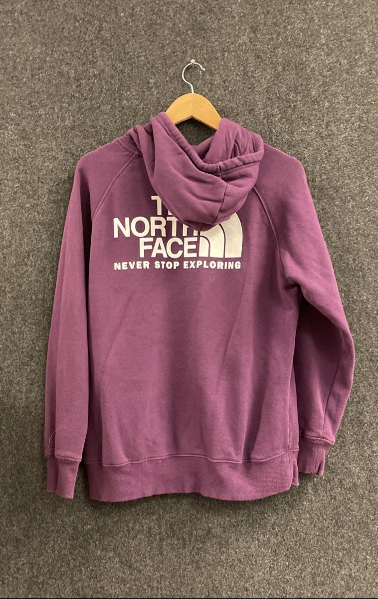 The North Face Women's Purple Circular Design Graphic Pullover Hoodie Sz L