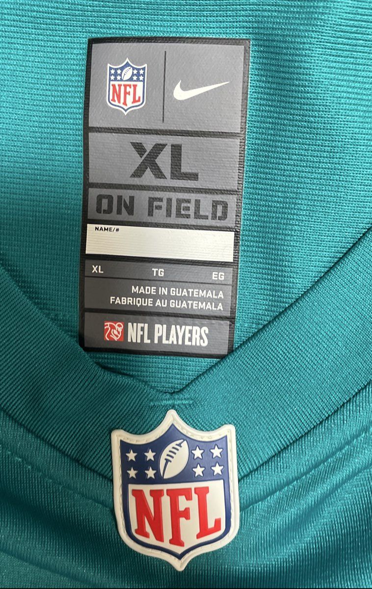 Nike Men's Miami Dolphins Tua Tagovailoa #1 NFL On Field Jersey Aqua Teal Sz XL