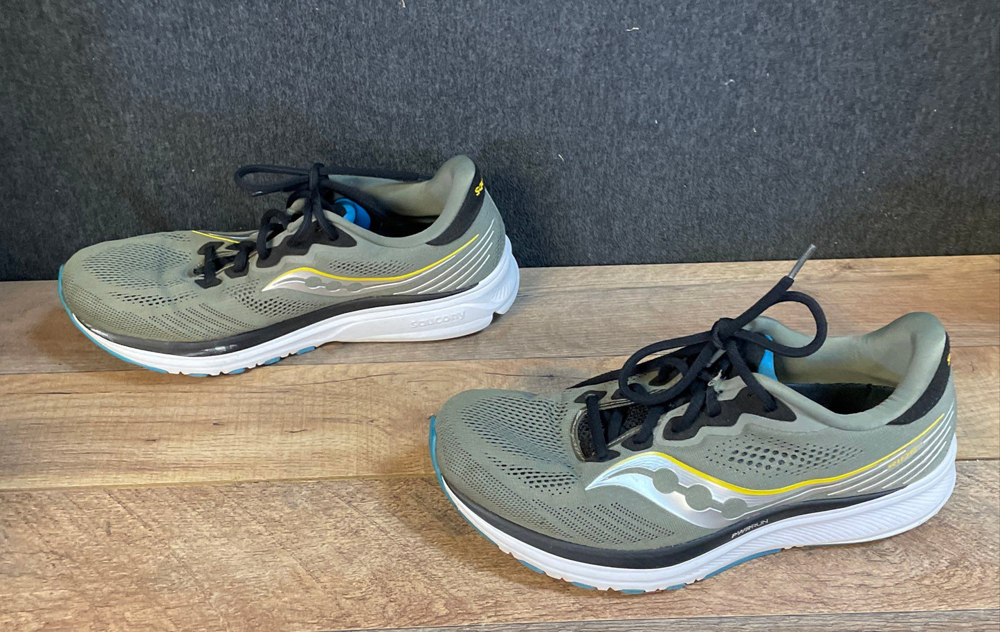 Saucony Ride 14 Fog/Black Men's Running Shoes Size 10