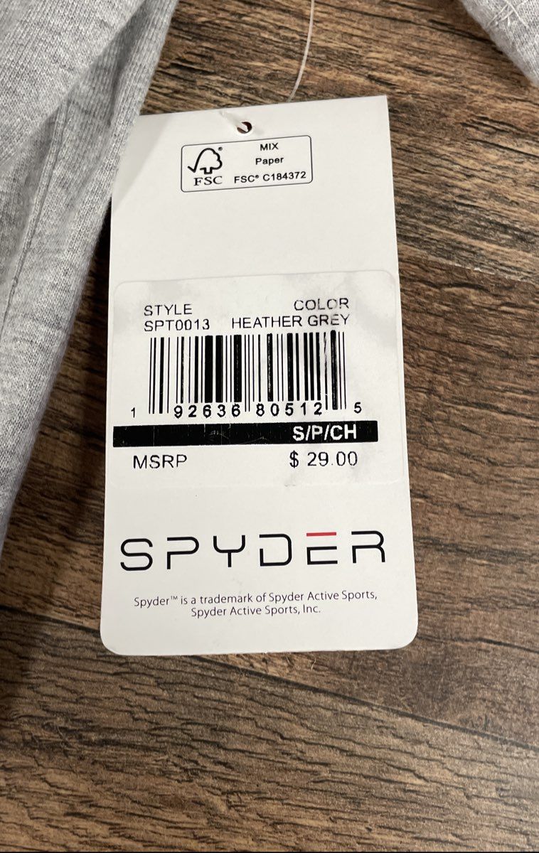 Spyder Men's Heather Grey Embossed Logo Graphic T-Shirt NWT Sz S