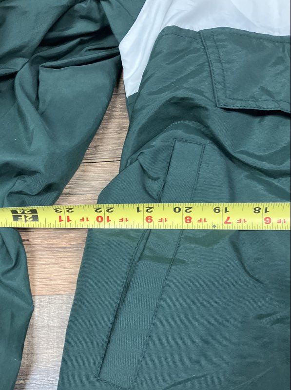 Vintage 90s FUBU Urban Gear Men's Green White Half Zip Windbreaker Anorak