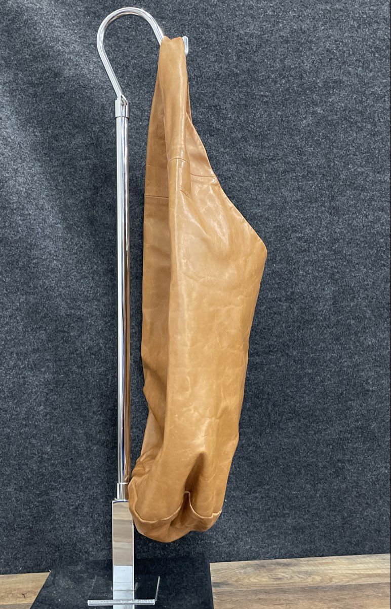 m0851 Brown Leather Hobo Shoulder Bag Made in Canada Tan Large Designer