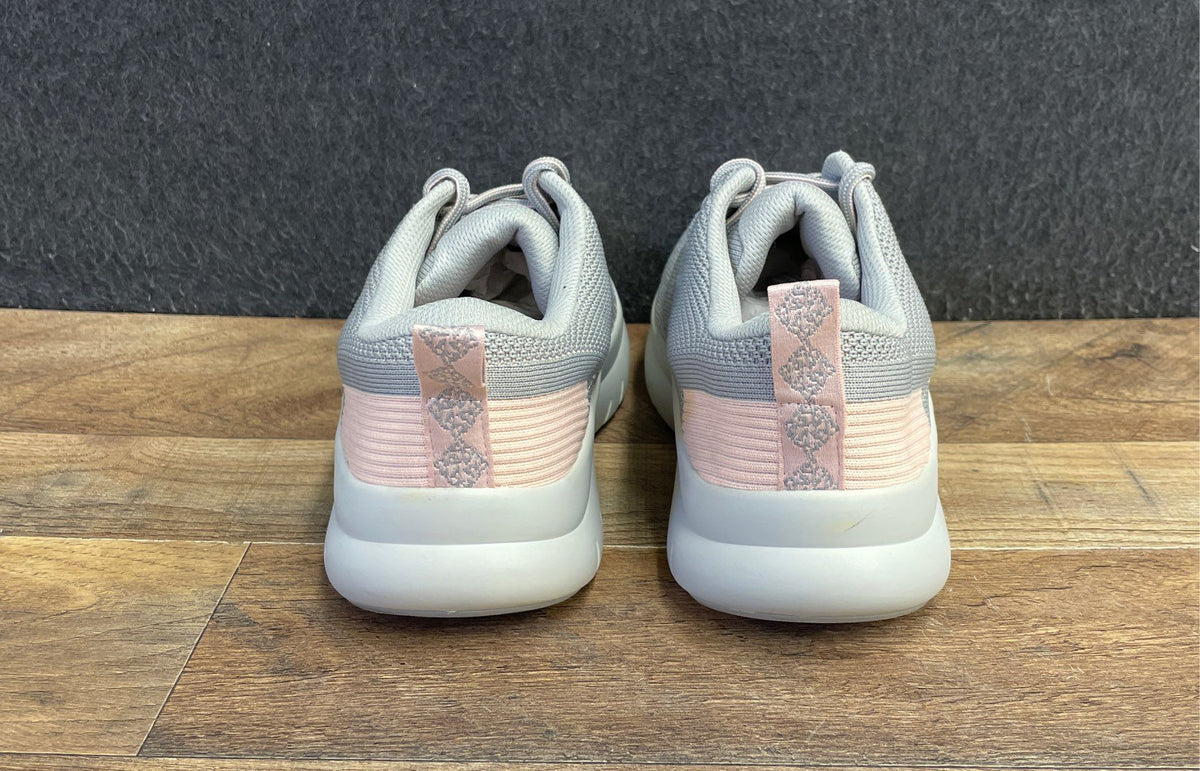 Alegria ROK n ROLL Q-Smidt Light Grey Pink Knit Sneakers Women's Size 38 US 8