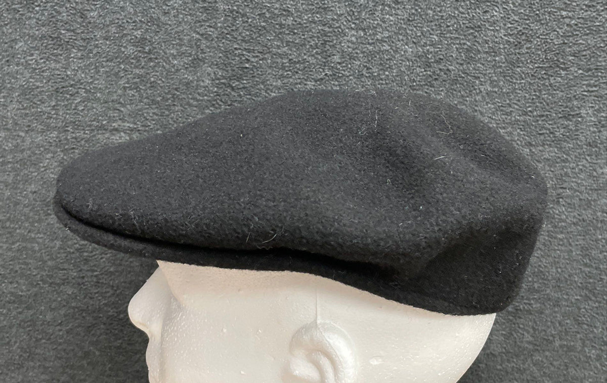 Kangol Men's 504 Flat Cap Black 100% Wool Ivy Newsboy Driving Hat Size L