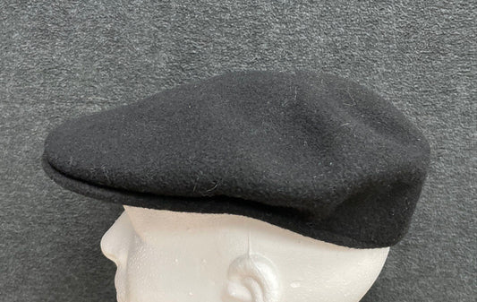 Kangol Men's 504 Flat Cap Black 100% Wool Ivy Newsboy Driving Hat Size L
