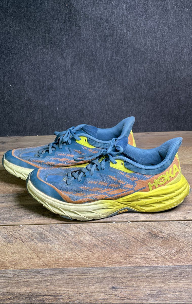 Hoka Speedgoat 5 Blue Coral Evening Primrose Trail Running Shoes Men's Size 11