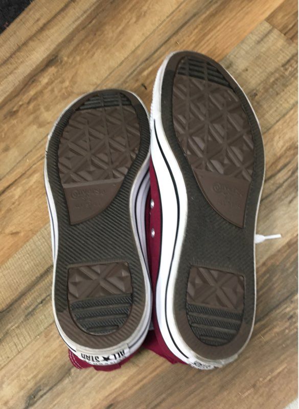 Converse Chuck Taylor All Star High Top Maroon Burgundy Sneakers Men 10 Women 12
