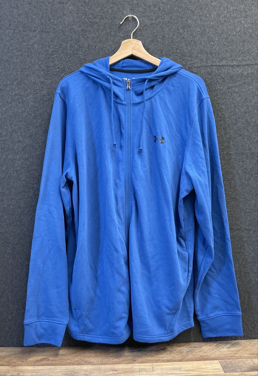Under Armour Men's Blue UA Rival Terry Full Zip Hoodie NWT Loose Fit Sz XXL