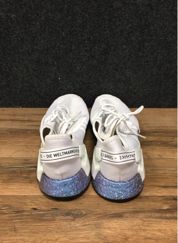 Adidas NMD_R1 White Iridescent Boost Men's Running Shoes Size 11.5