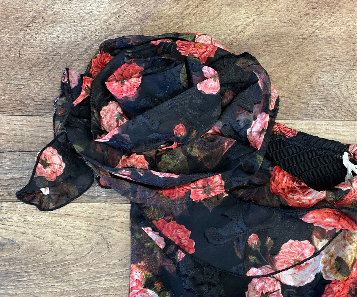 Grace Karin Women's Textured Floral One Shoulder Rose Detail Dress Sz 16 NWT