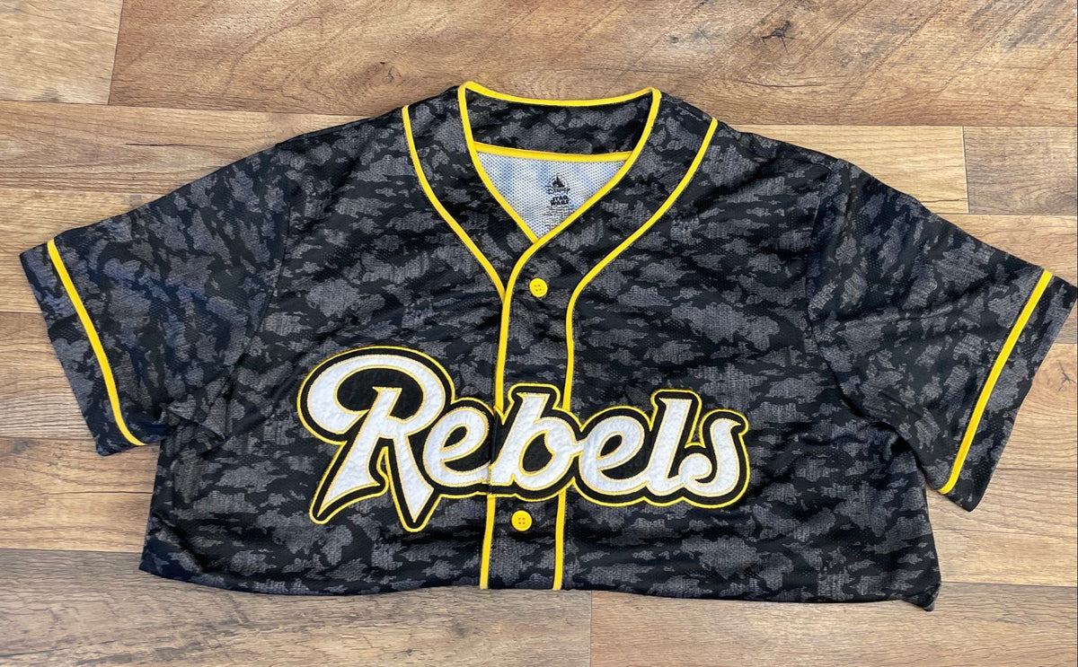 Disney Star Wars Rebels Men's Baseball Jersey Gray Camo Number 77 Sz M