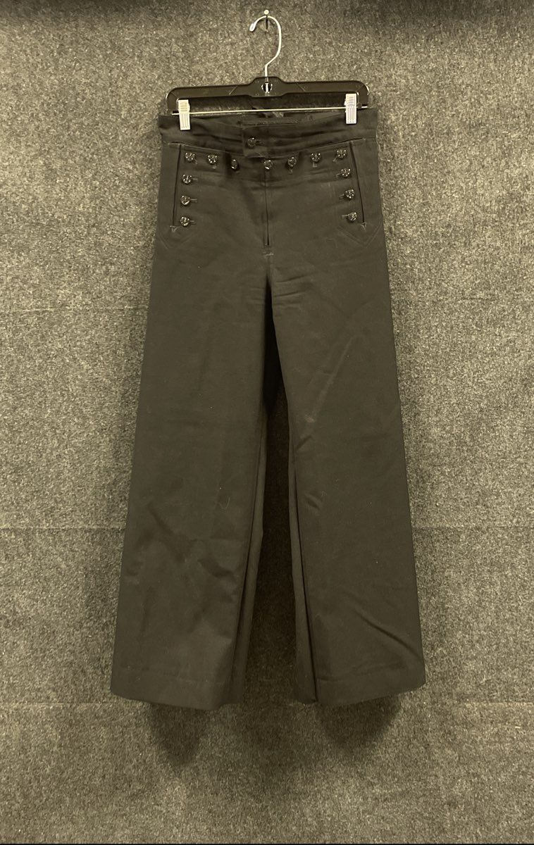 Defense Logistics Agency Men's Black US Navy Wool 13 Button Trousers Sz 29S