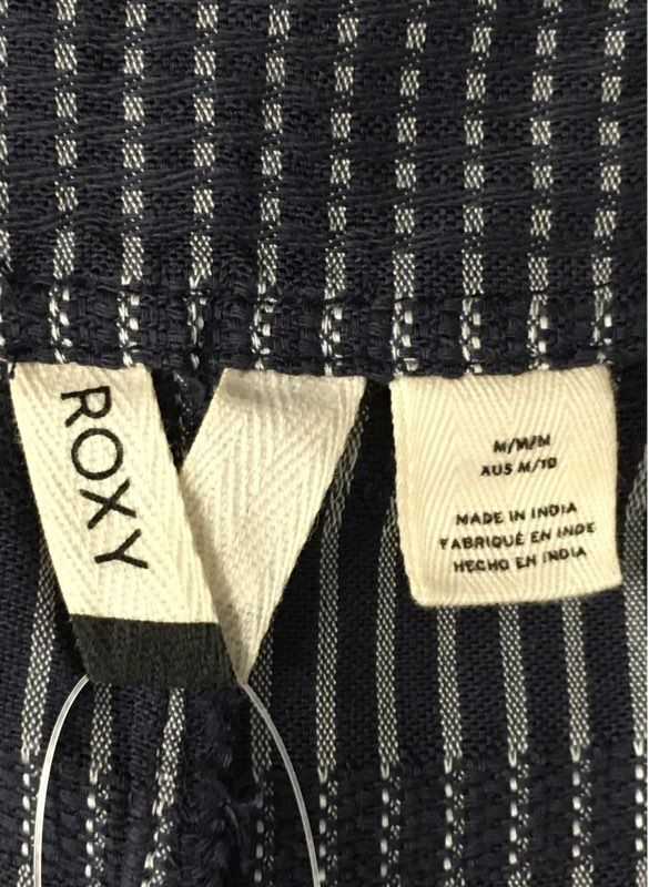 Roxy Women's Wild and Beautiful Striped Romper Navy Blue NWT Sz M