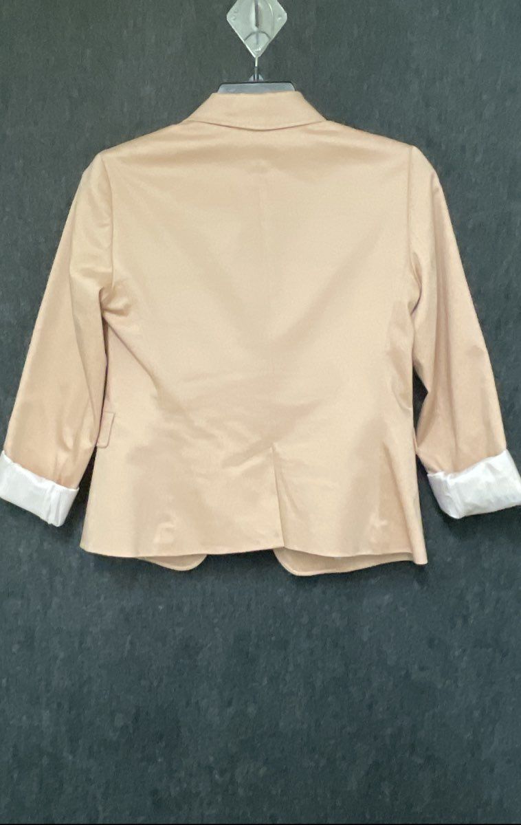Talbots Petites Women's Peach Cotton Blend 3-Button Blazer Sz 2P