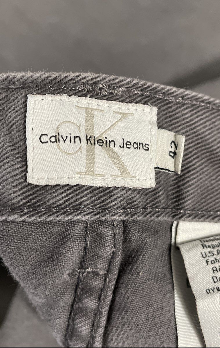 Vintage 90s Calvin Klein Women's Ash Grey Easy Fit Denim Jeans Sz 42x32