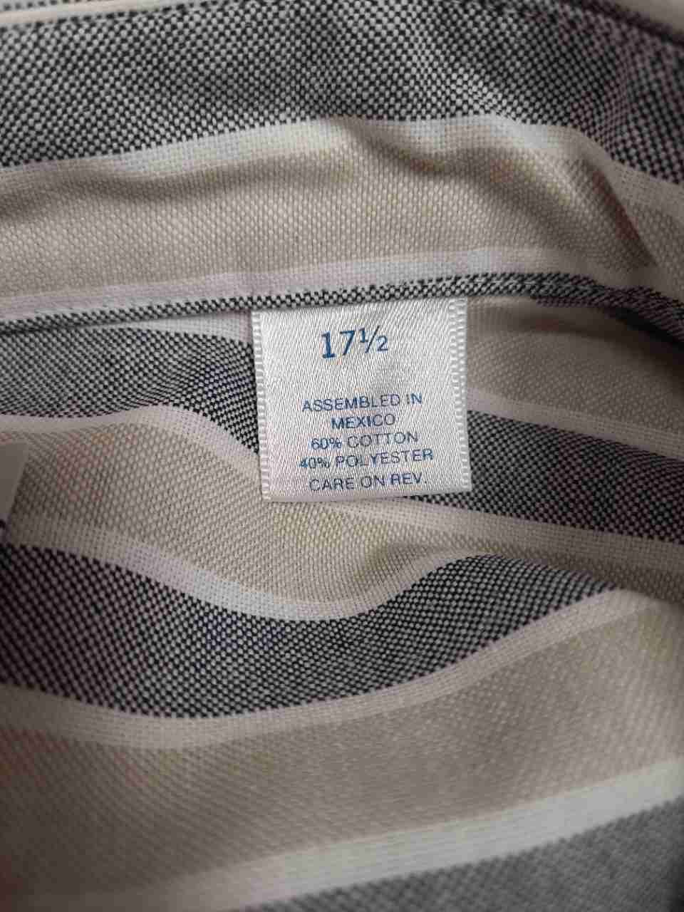 Manhattan Men's Vintage 90s Striped Short Sleeve Button Down Shirt NWT Sz 17.5