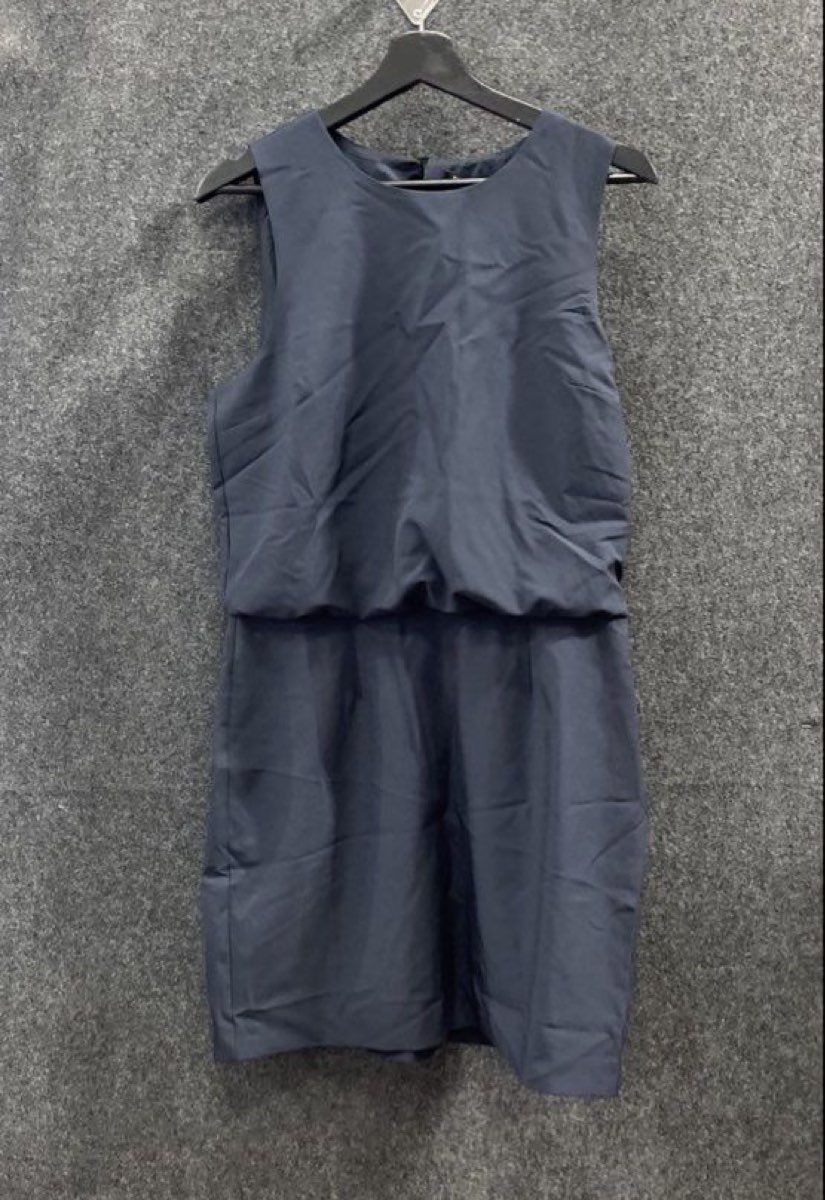 Banana Republic Women's Navy Blue Sleeveless Blouson Sheath Dress Size 8 NWT