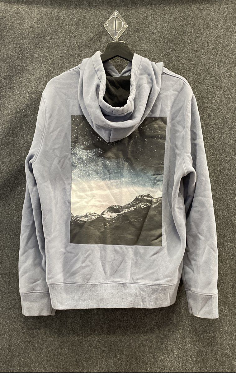 Hollister Men's Gray Mountain Graphic Pullover Logo Hoodie Sz XL