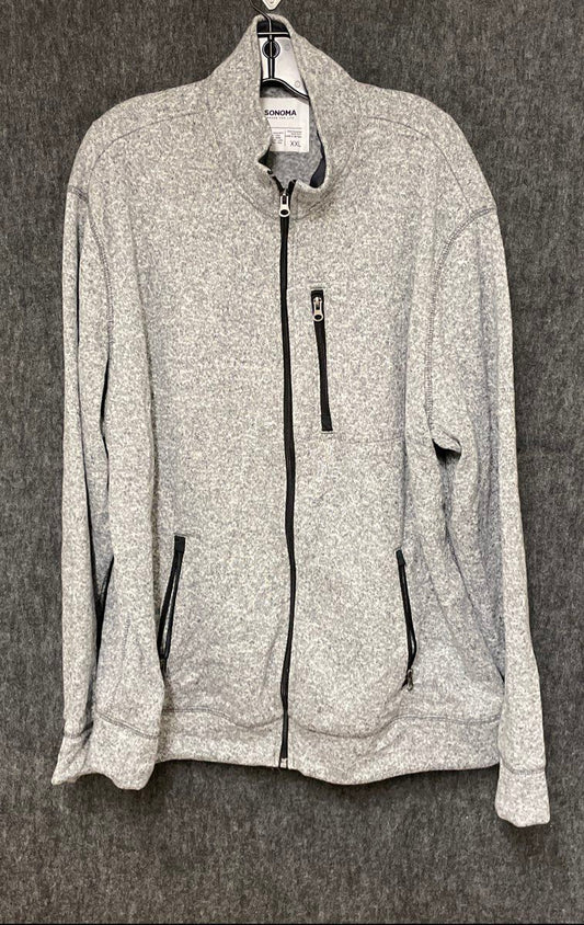 SONOMA Goods for Life Men's Gray Full Zip Fleece Sweater Jacket Sz XXL