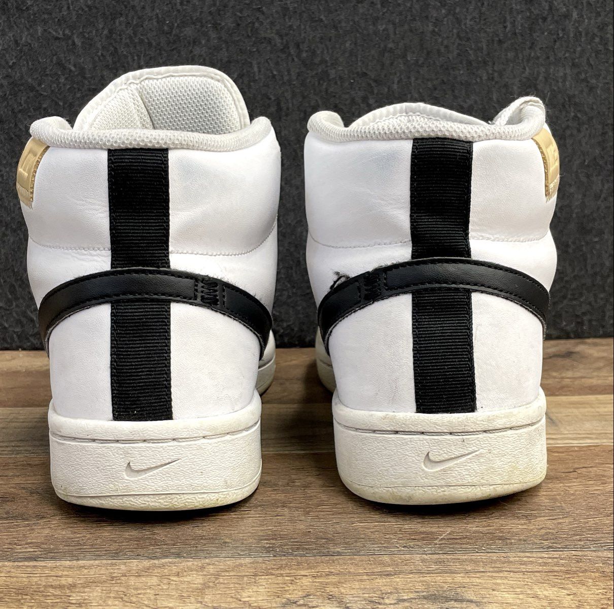 Nike Court Royale 2 Mid White Black Sneakers Men's Size 9.5