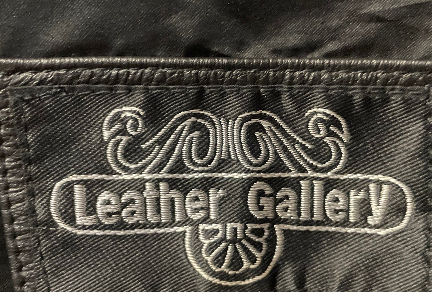 Leather Gallery Vintage 90s Men's Black Leather Biker Vest Lace Up Sides Sz 44
