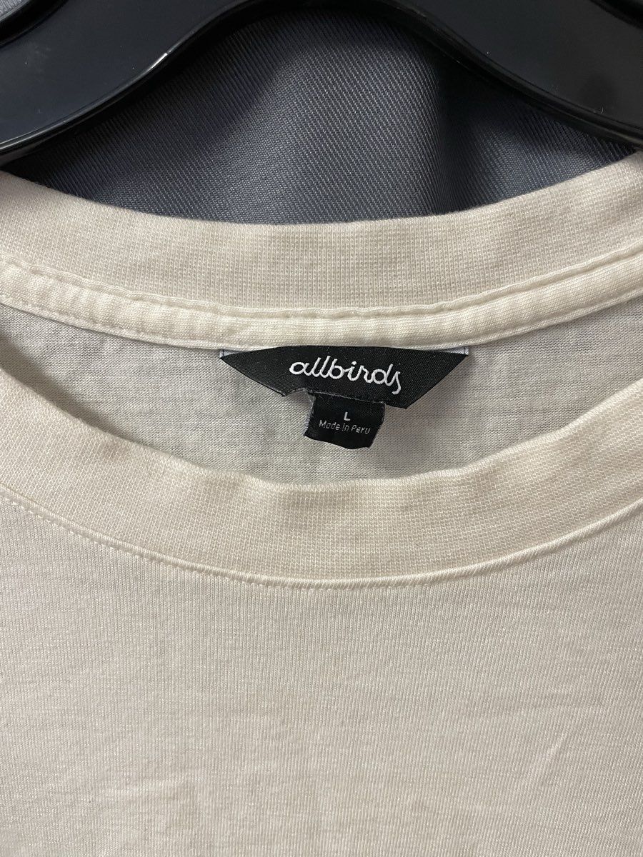 Allbirds Men's Trino Long Sleeve Tee White Lyocell Merino Wool Blend Size L