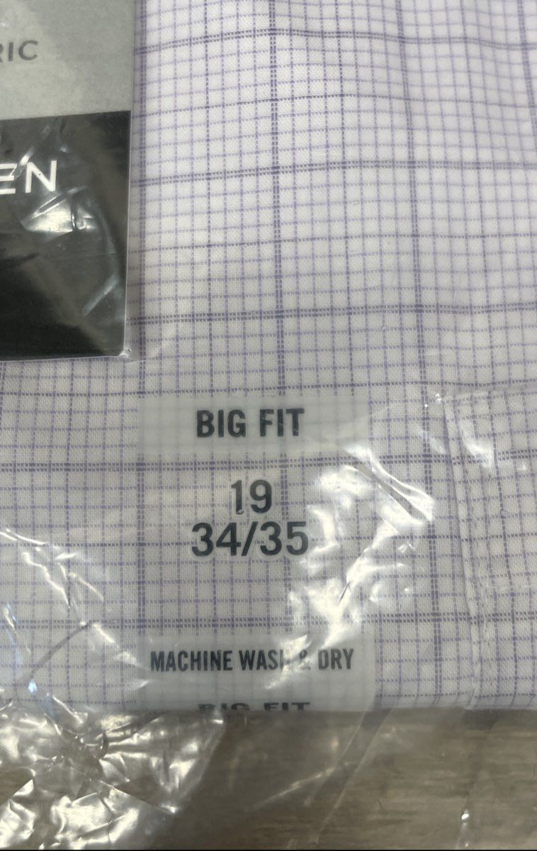 Van Heusen Men's Big Fit Dress Shirt Purple Rose Flex Collar Stretch NWT 19