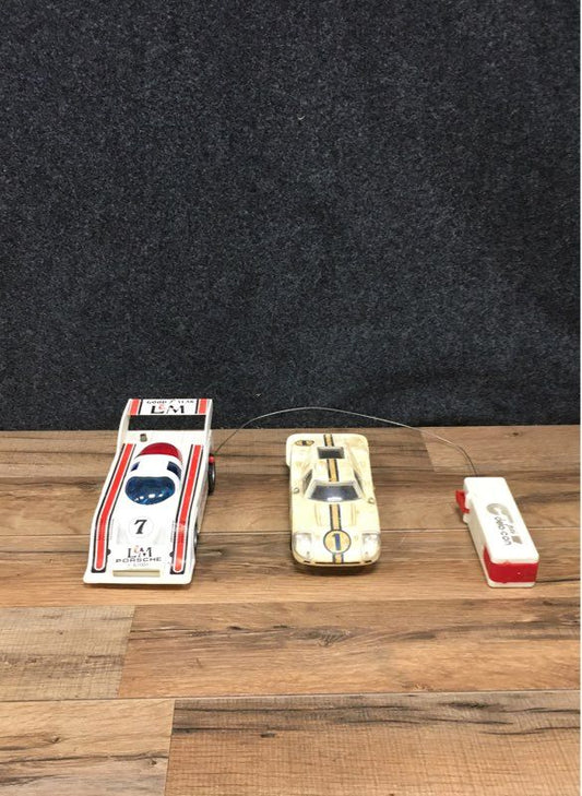 Vintage Remocon Ford GT RC Car & Porsche LM Toy Car Lot 1970s Japan