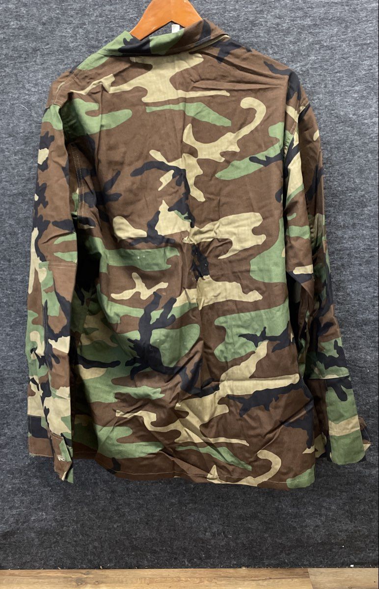 Lion Apparel Men's Woodland Camo BDU Field Jacket Coat Made in USA Cotton Sz L-R