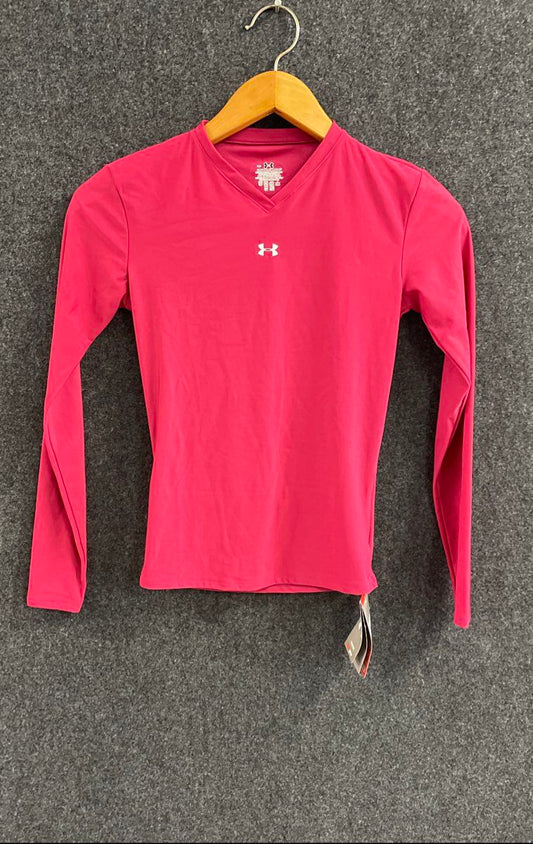 NWT Women's Size M Pink Under Armour Athletic Heat Gear Shirt