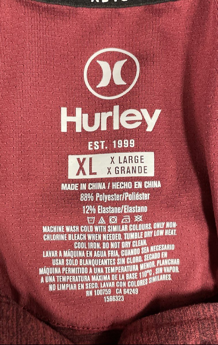 Hurley Men's Polo Shirts Set of 2 Teal Gray Burgundy Performance Stretch Sz XL
