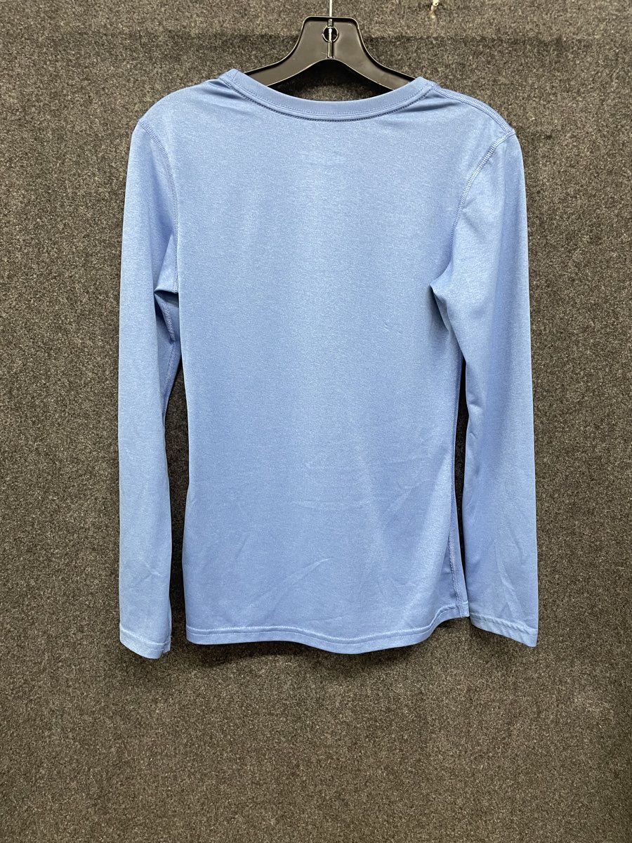Nike Women's Dri-Fit Long Sleeve Athletic Tee Light Blue Activewear Sz XS