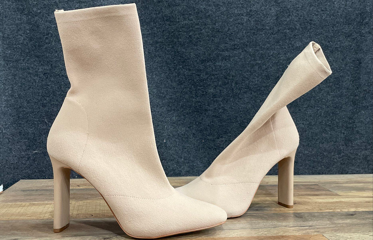 Aldo Pink Textile Sock Block High Heel Boots Women's Size 9