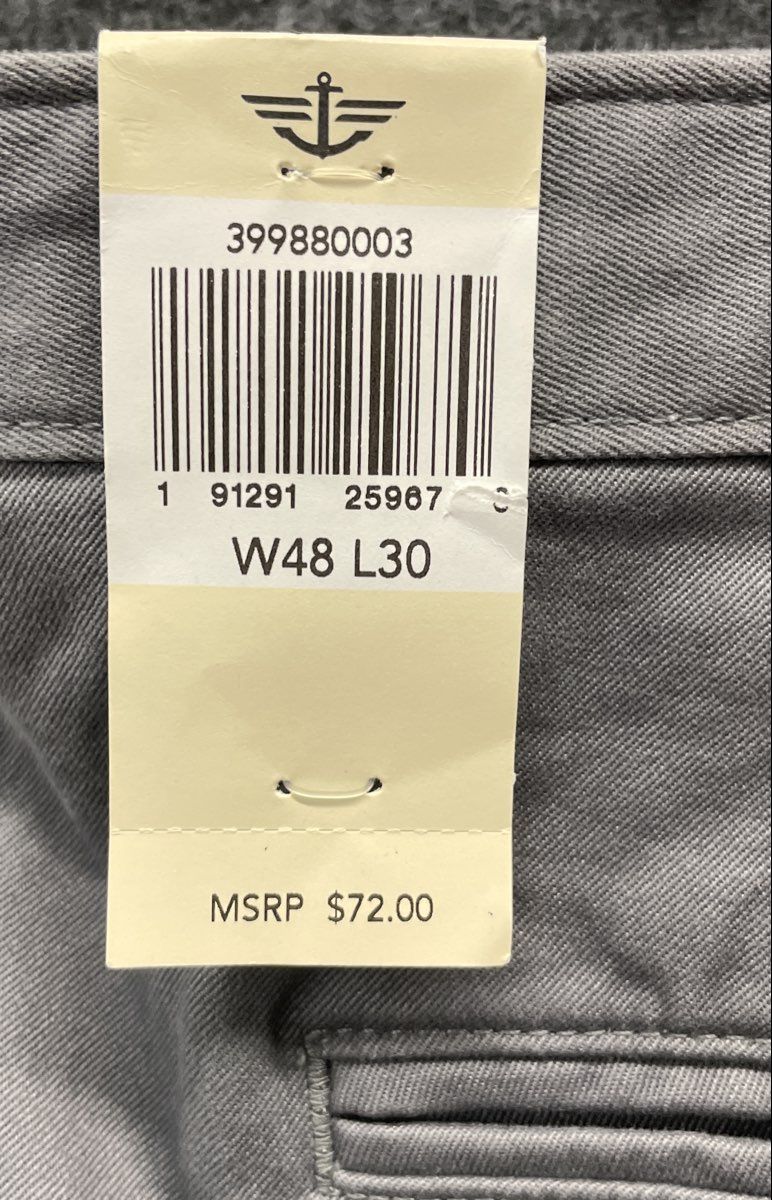 Dockers Men's Grey Alpha Khaki Big & Tall Modern Tapered Fit Pants Sz 48x30 NWT