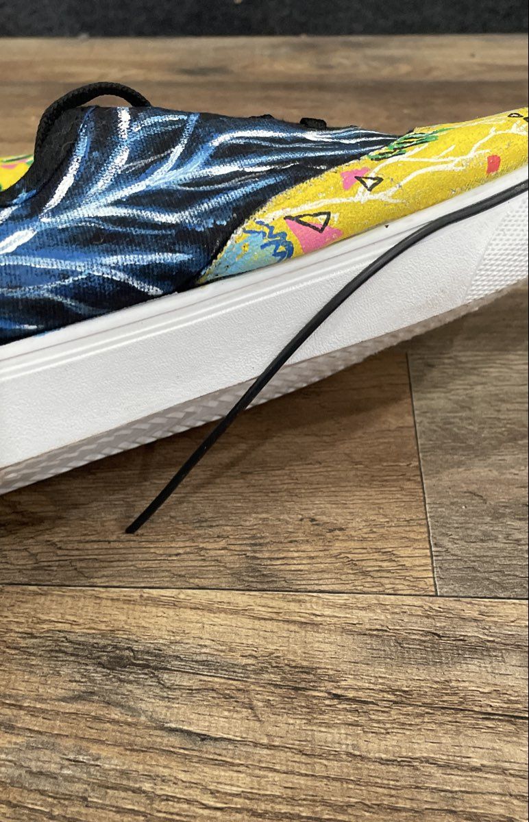 My Hero Academia Graphic Canvas Low Top Sneakers Yellow Black Size 12