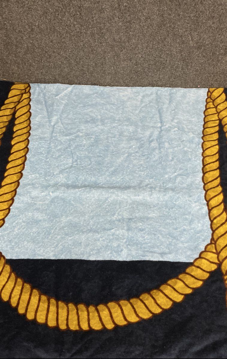 Dolce & Gabbana Light Blue Navy Blue Rope Graphic Towel Fragrance Promo